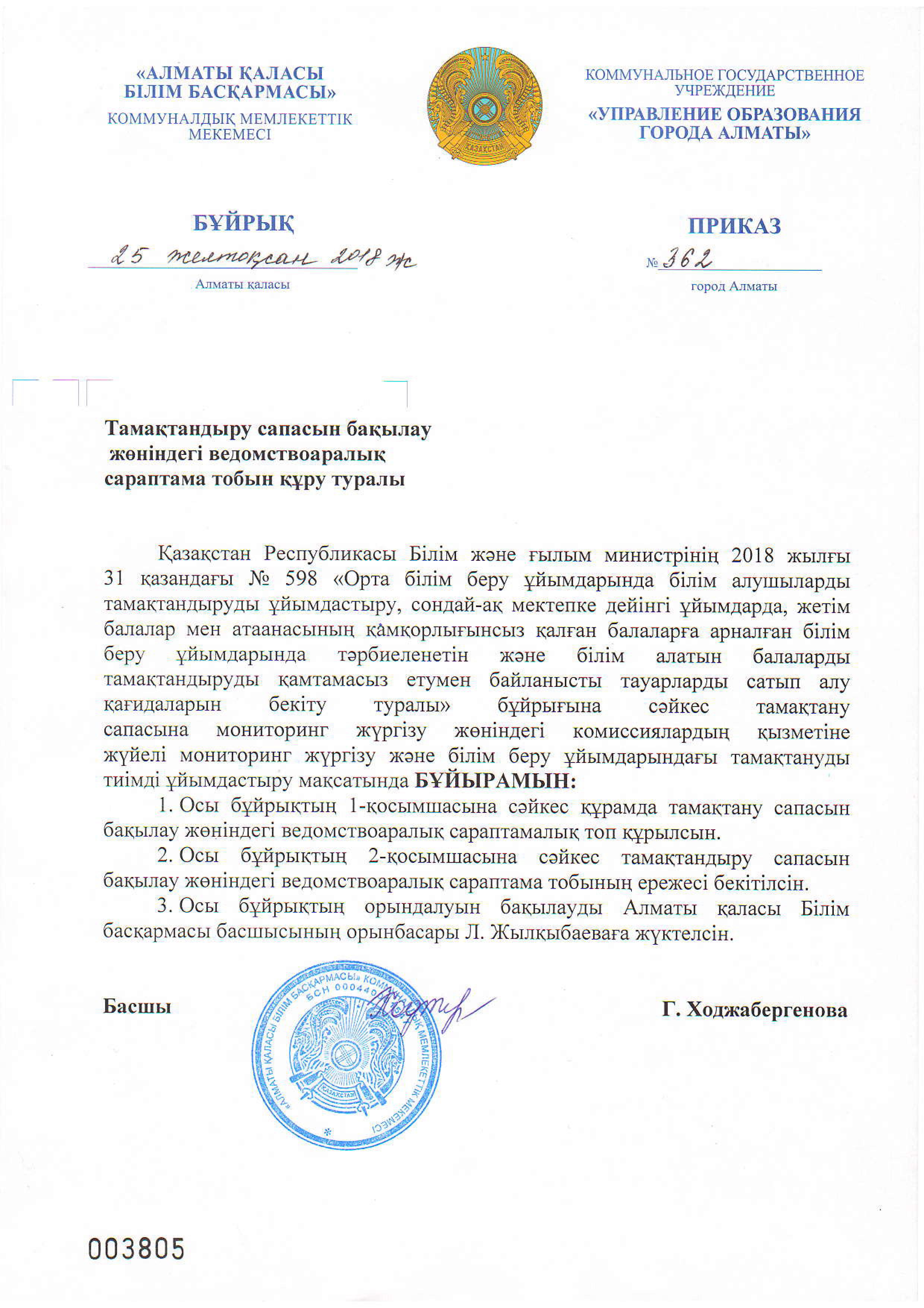Приказ МЭГ