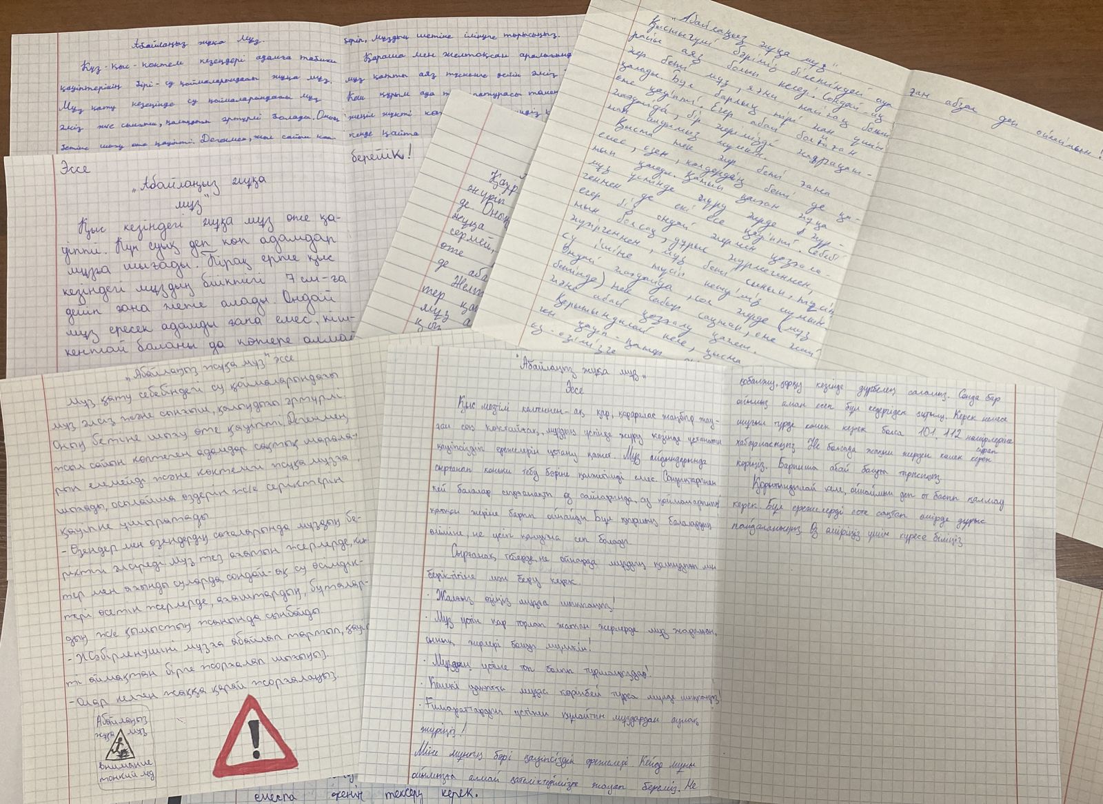"Абайла жұқа мұз" тақырыбында 8 сыныптар арасында Эссе жазу жұмысы өткізілді.