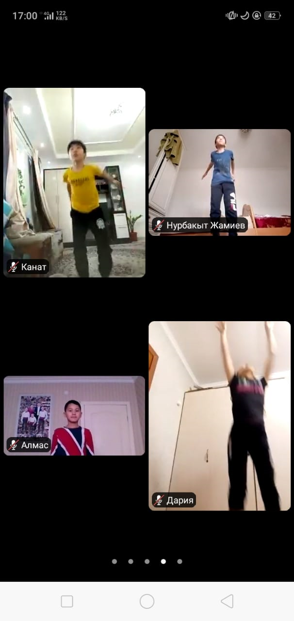 Онлайн дене шынықтыру сабағы .